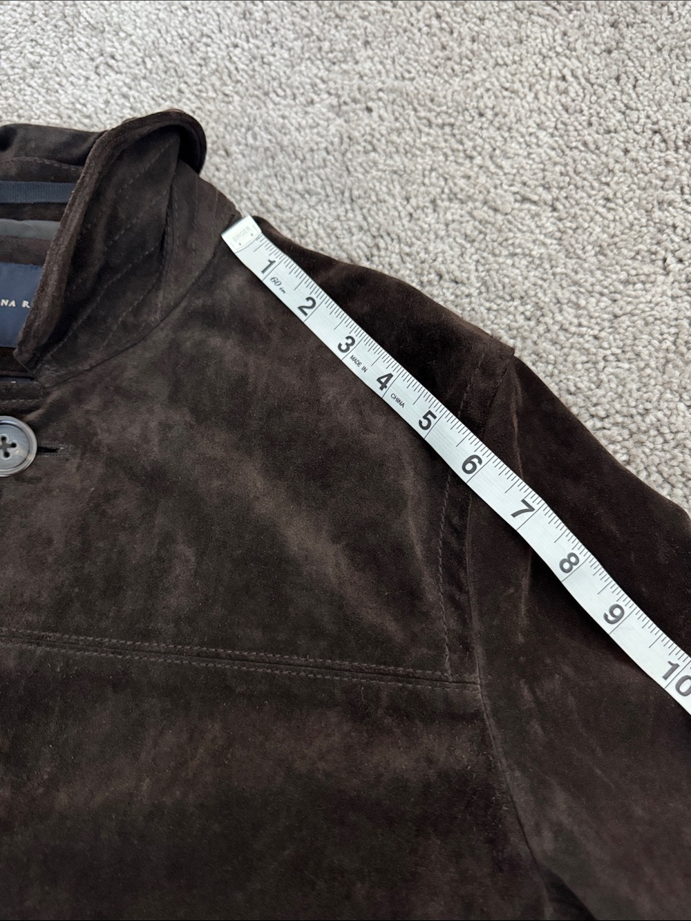 Banana Republic Chocolate Brown Suede Button-Front Barn Jacket - Picture 9 of 11